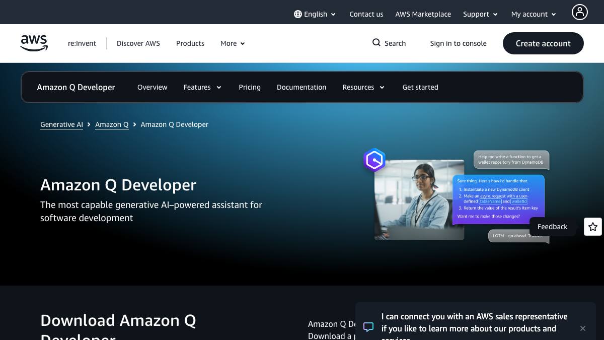 Amazon Q Developer screenshot