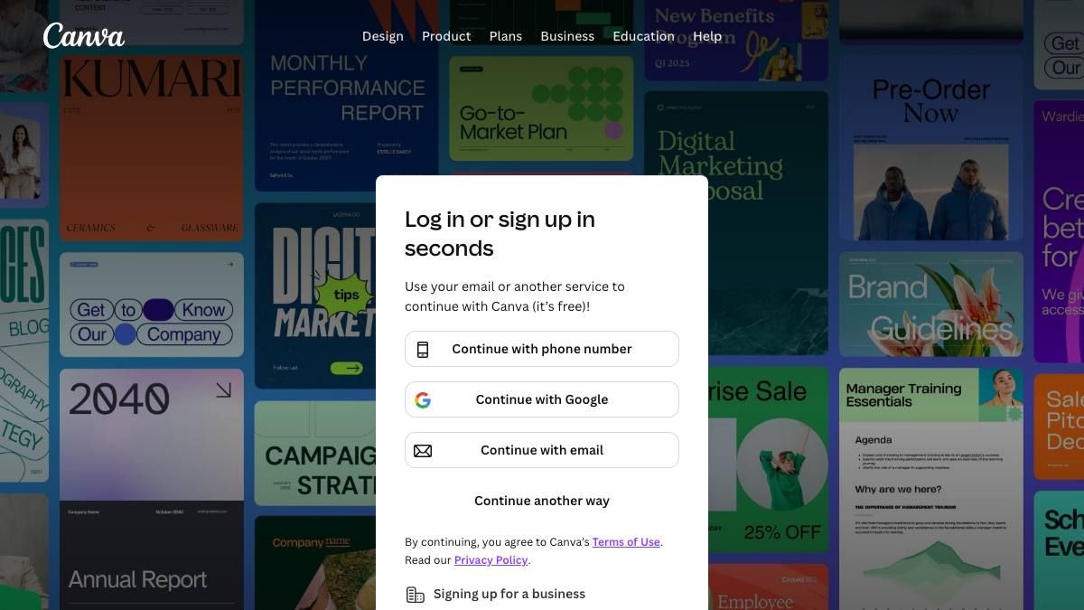 Canva AI screenshot