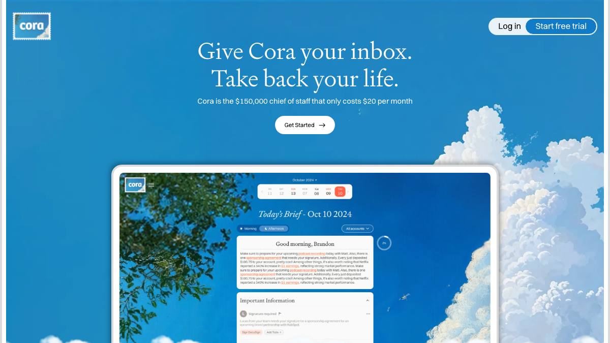 Cora screenshot