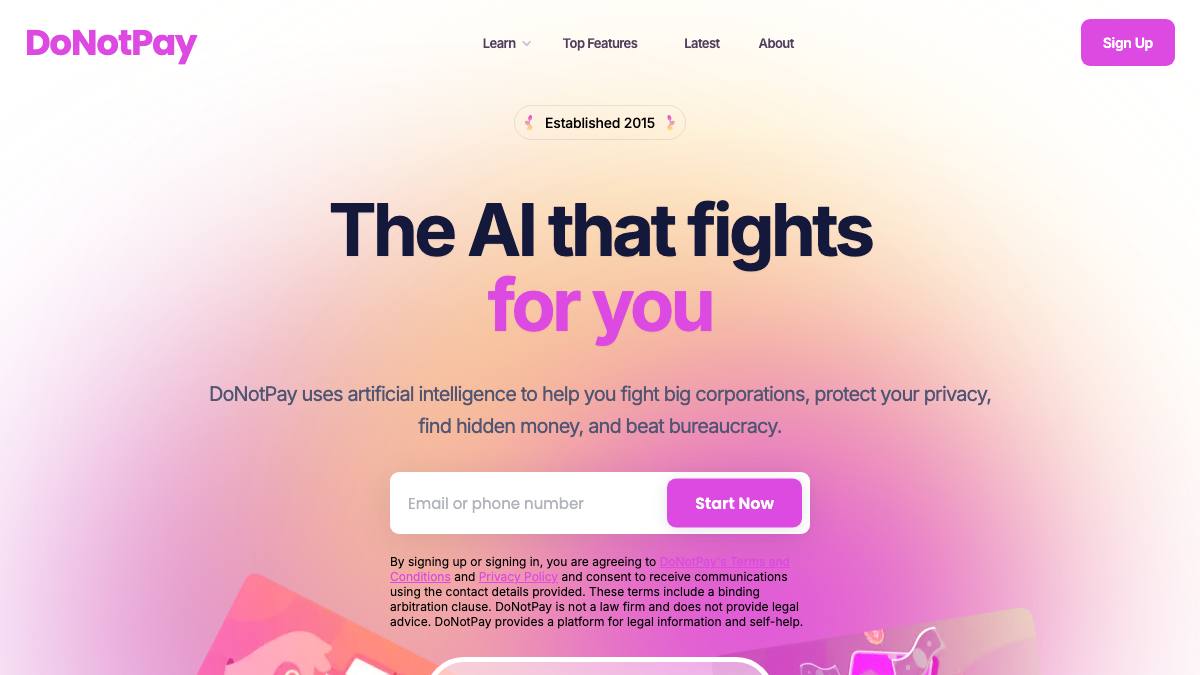 DoNotPay screenshot