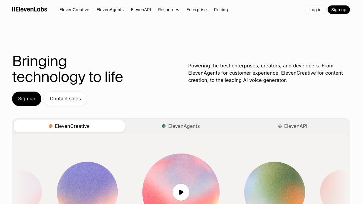 ElevenLabs screenshot