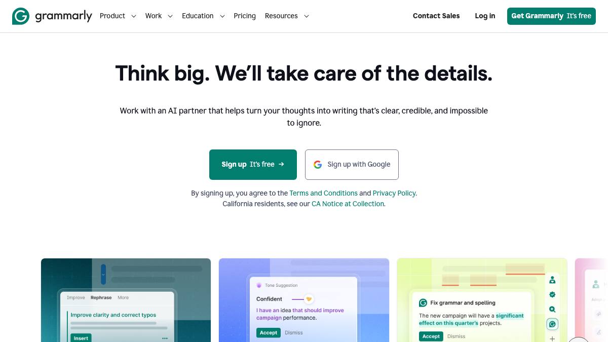 Grammarly screenshot