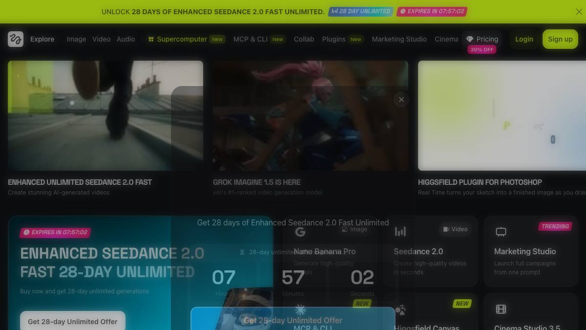 Higgsfield screenshot