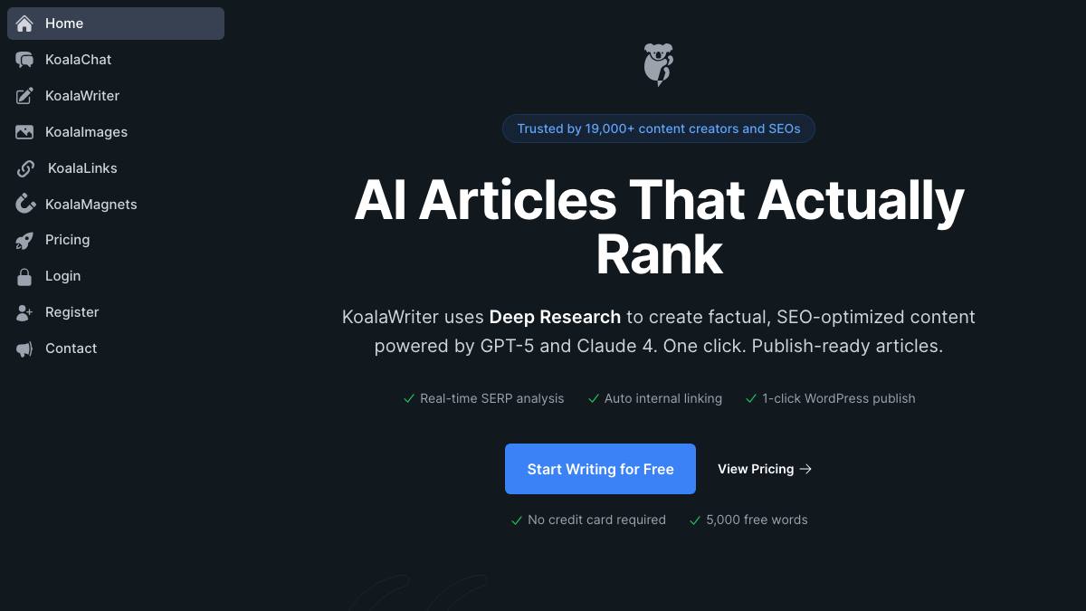 Koala AI screenshot
