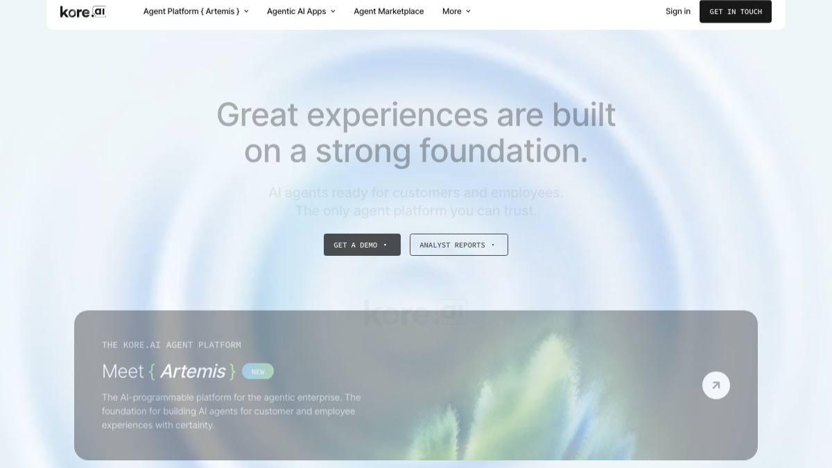 Kore.ai screenshot