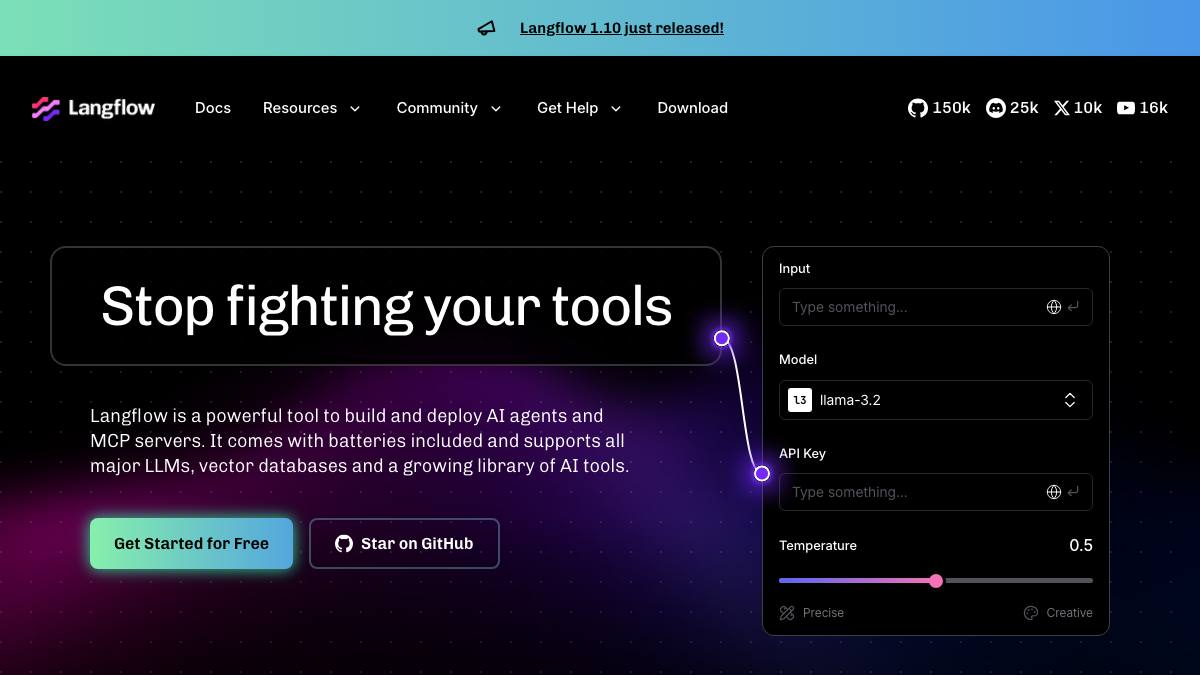 Langflow screenshot