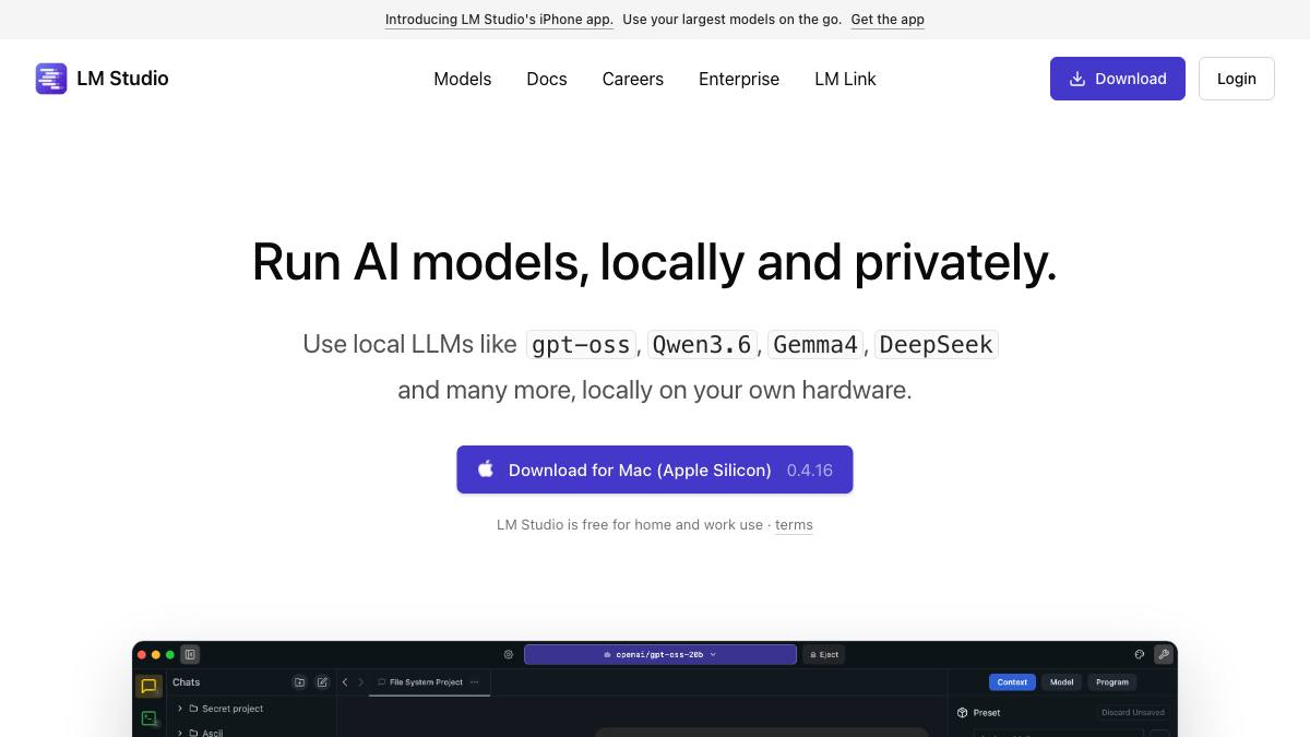LM Studio screenshot