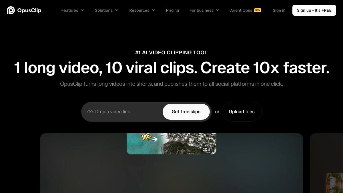 OpusClip screenshot
