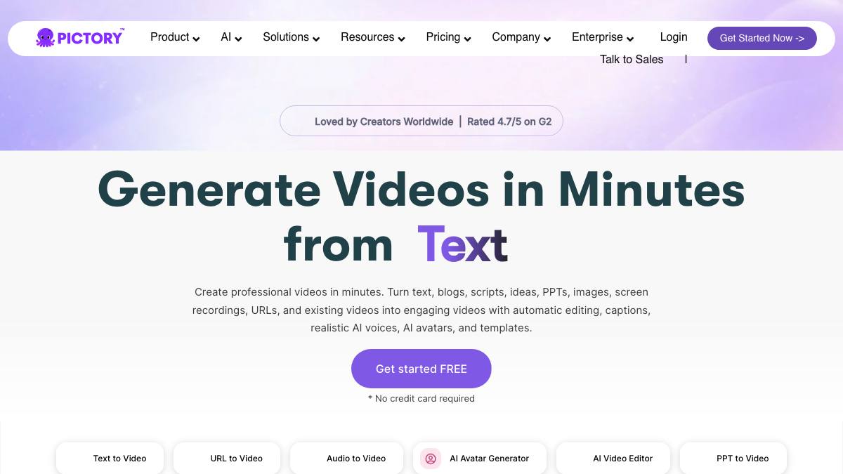 Pictory screenshot