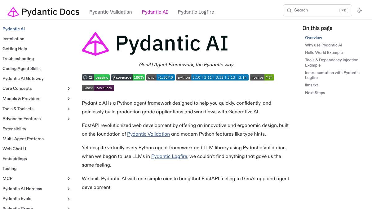 Pydantic AI screenshot