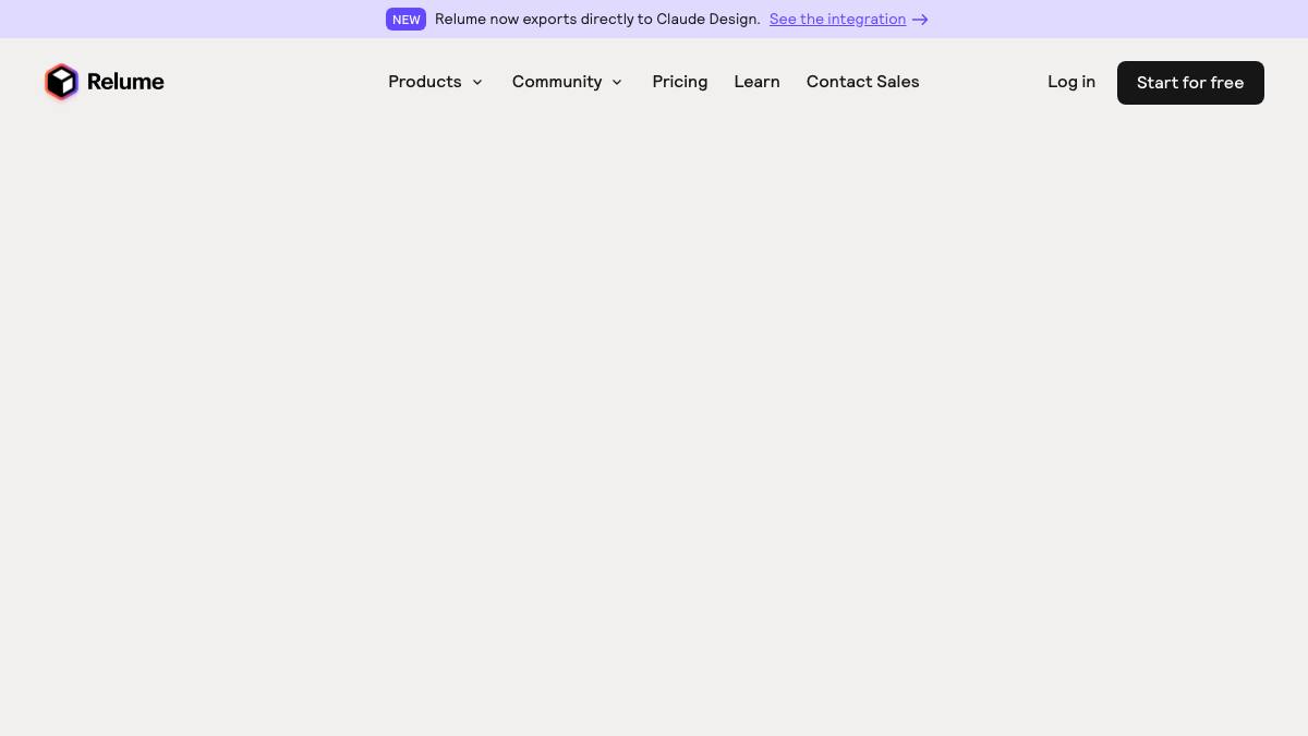 Relume screenshot
