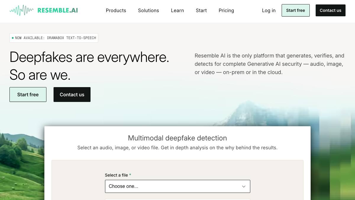Resemble AI screenshot
