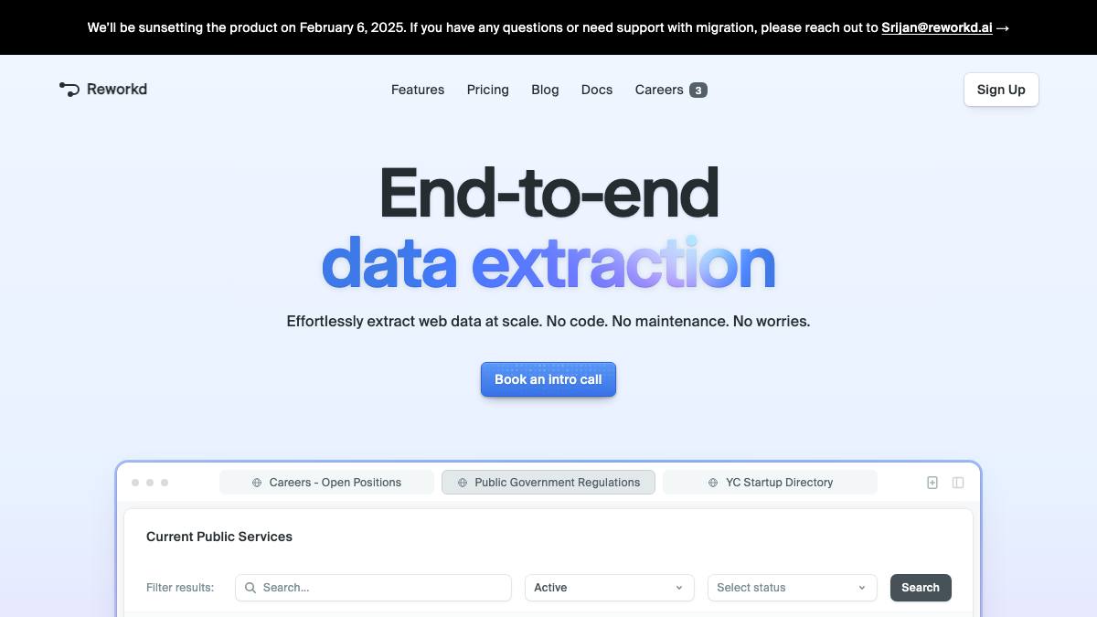 Reworkd screenshot