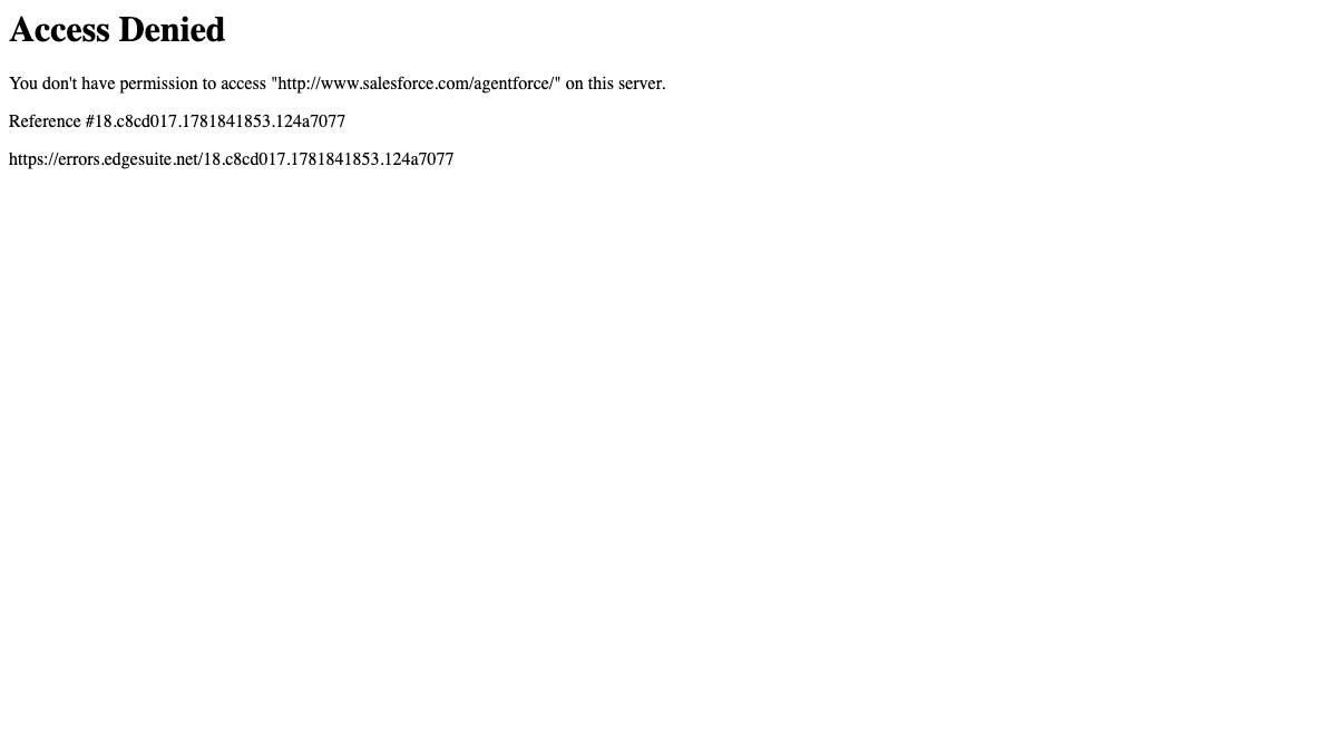 Salesforce Agentforce screenshot