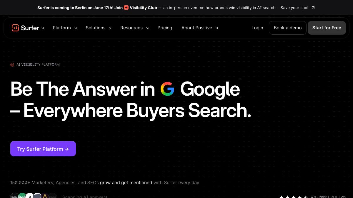 Surfer SEO screenshot