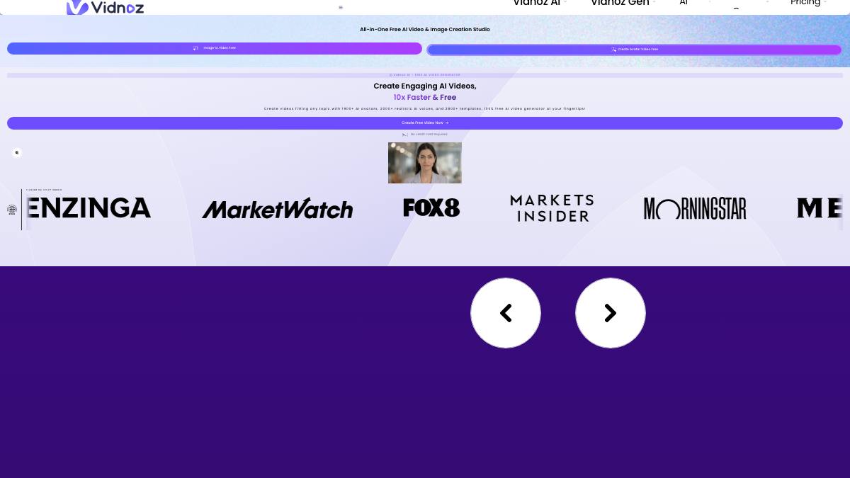 Vidnoz screenshot