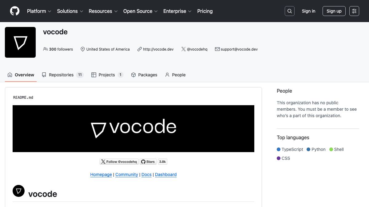 Vocode screenshot