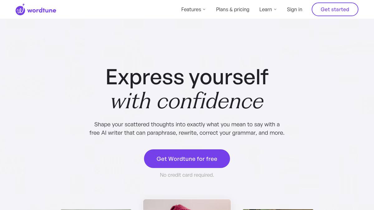 Wordtune screenshot